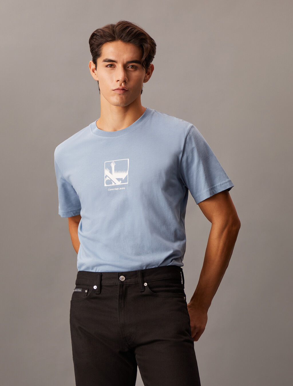 Graphic Logo T-shirt, Faded Denim, hi-res