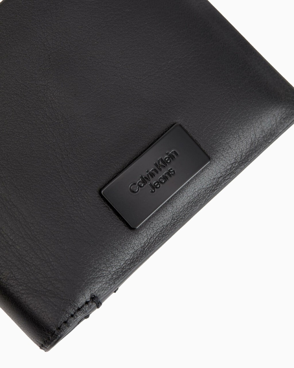Institutional 標誌飾牌對摺式銀包, BLACK, hi-res