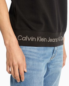 ORGANIC COTTON MONOGRAM SWEATSHIRT, Ck Black, hi-res