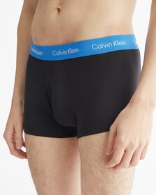 Cotton Stretch 低腰貼身短版四角褲（3 件組）, BLACK W GREY HTR WB/BLACK W WHITE WB/Bla, hi-res