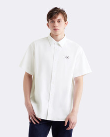 寬鬆 Coolmax 牛津襯衫, BRIGHT WHITE, hi-res
