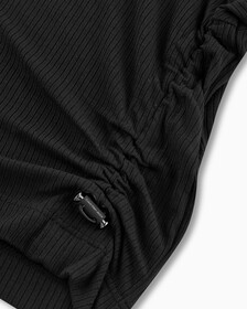 SIDE GATHER MONOGRAM TEE, Ck Black, hi-res
