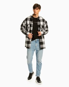 Monogram Logo Dad 牛仔褲, Light Blue Logo Wb, hi-res