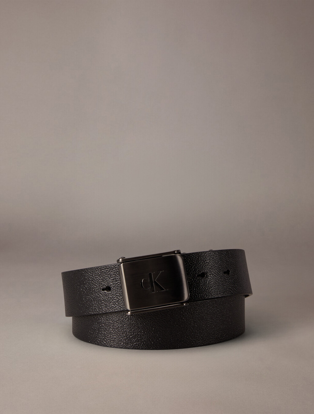 飾牌搭扣皮帶, Black, hi-res