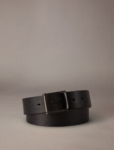 飾牌搭扣皮帶, Black, hi-res