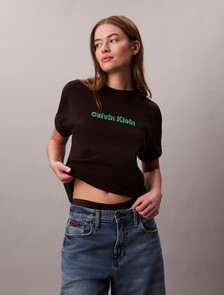 Embroidered Logo Graphic Classic T-Shirt, Black, hi-res