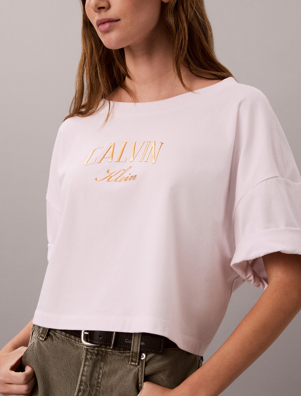 Logo Cropped T-Shirt, Crystal Blush, hi-res
