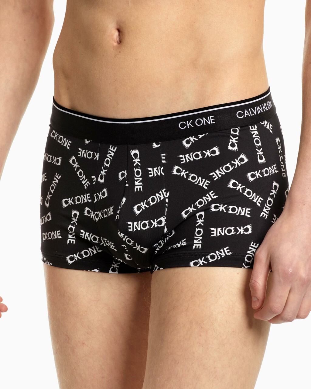 CK One Print Micro 低腰四角褲, 10202 INKED LOGO PRINT+BLACK, hi-res