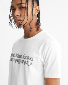 MOVEMENTS GLITCHED LOGO SLIM TEE, Bright White, hi-res