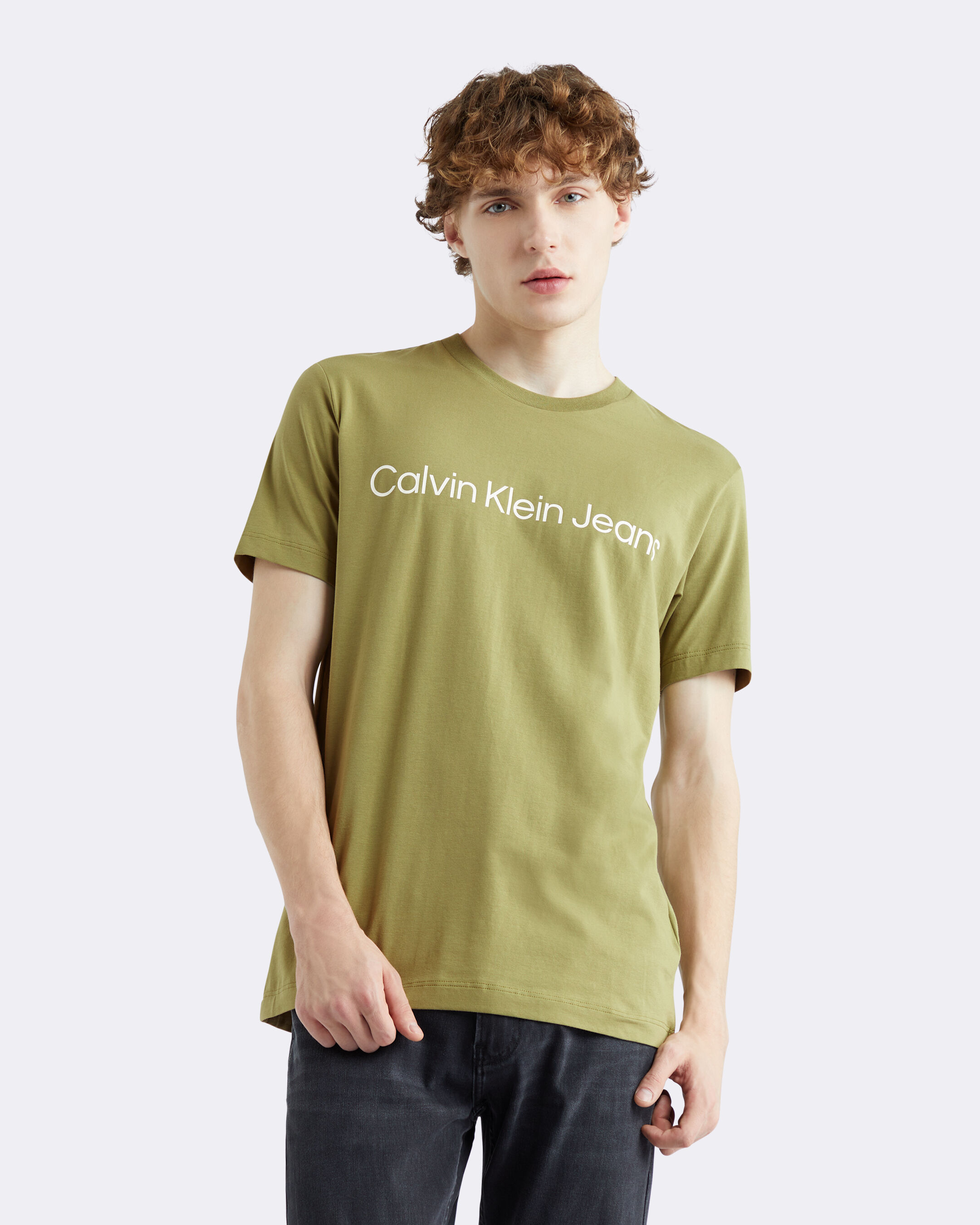 Calvin klein institutional logo slim fit deals tee