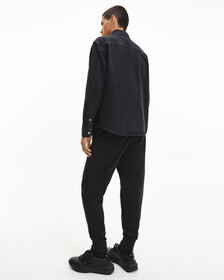 RELAXED DENIM SHIRT, 089 WASHED BLK, hi-res