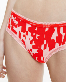BOTTOM'S UP REFRESH 滿版印花低腰內褲, COLLAGE STRIPE+PINK SHELL, hi-res