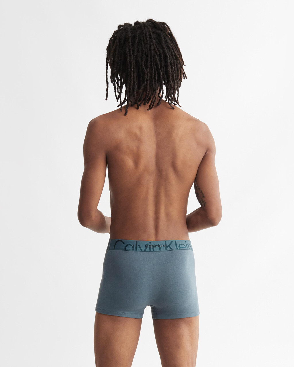 EMBOSSED ICON COTTON TRUNKS, Blue Lake, hi-res