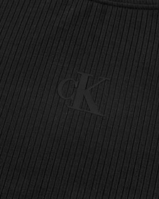 SIDE GATHER MONOGRAM TEE, Ck Black, hi-res