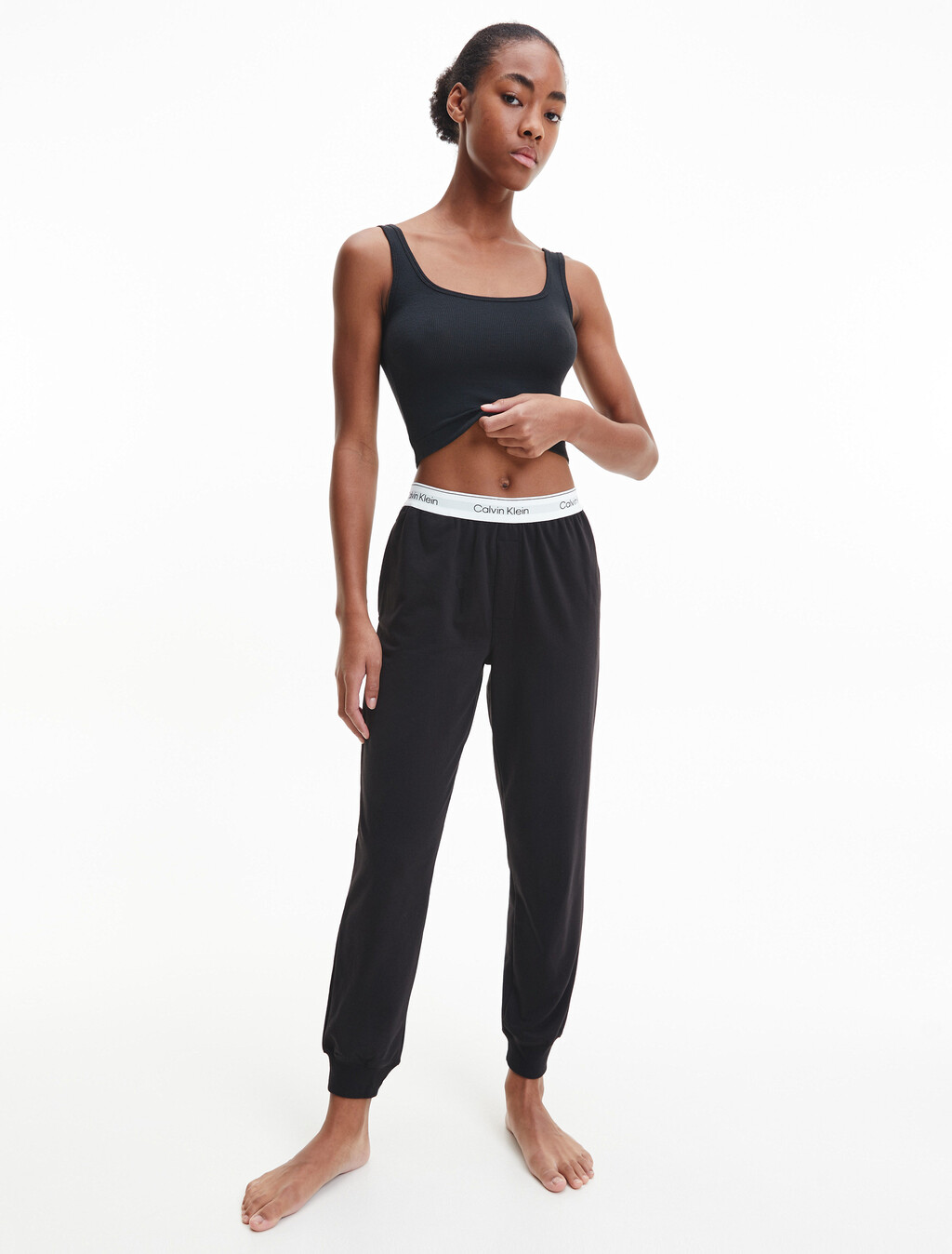 Icon Cotton Lounge Joggers, Black, hi-res