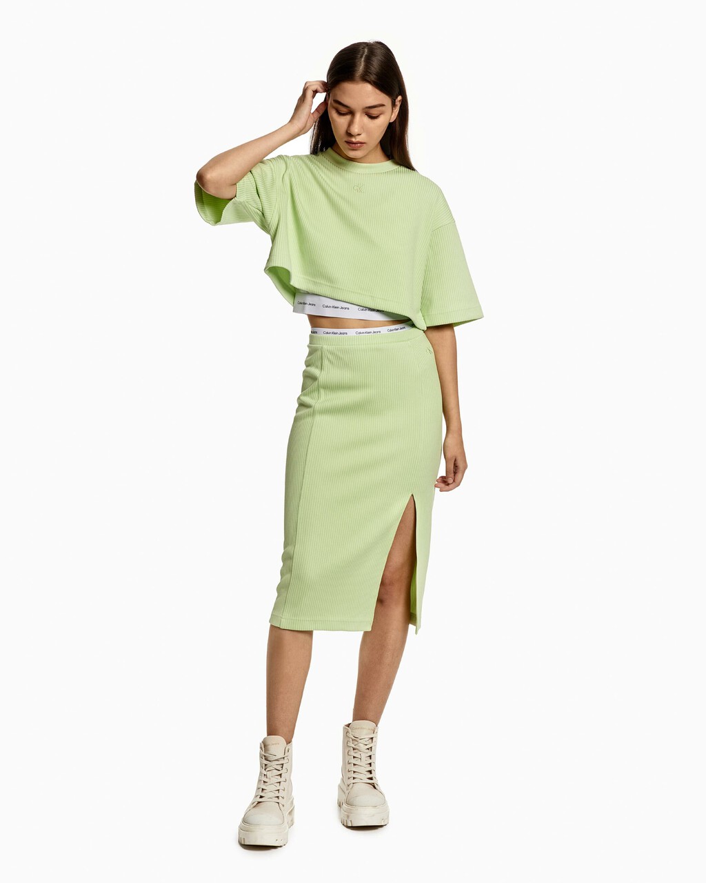 2 In 1 Rib Knit Cropped Top, Exotic Mint, hi-res