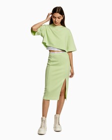 2 In 1 Rib Knit Cropped Top, Exotic Mint, hi-res