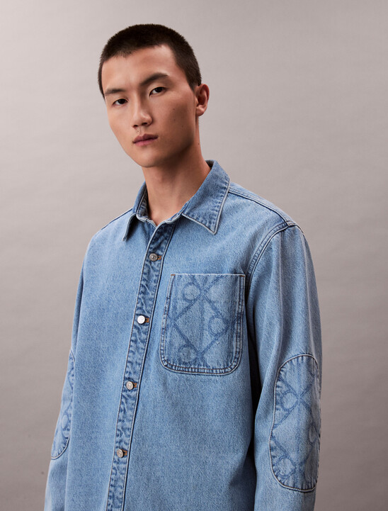 CK Emblem 90 年代牛仔襯衫式外套