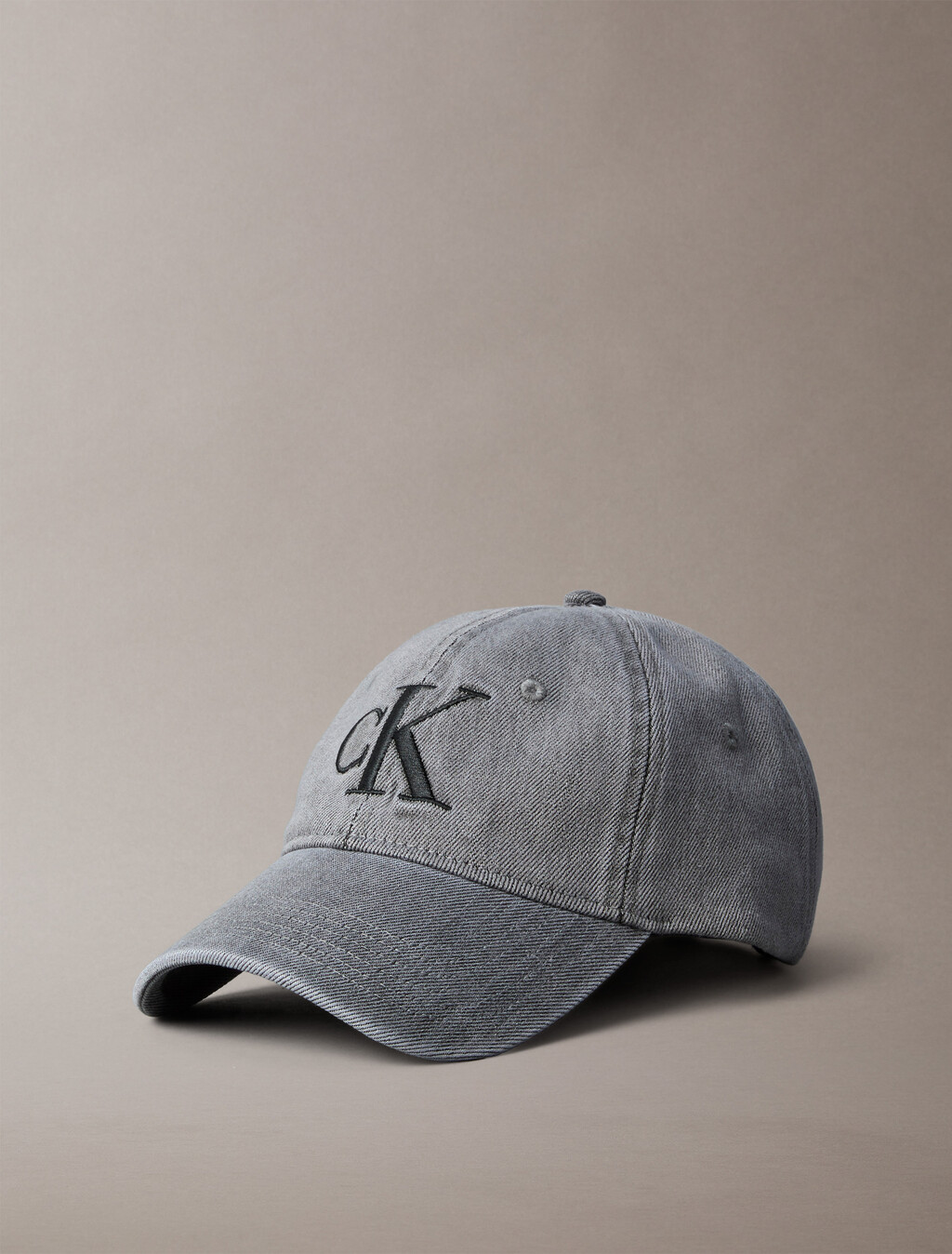 特大 Monogram 標誌牛仔棒球帽, DARK GREY, hi-res