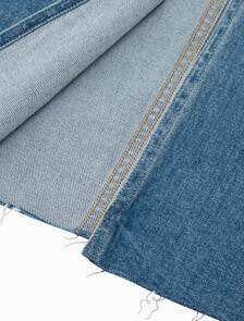 RECONSIDERED 開衩超長牛仔半身裙, Med Blue F Split Cross Wb Rwh, hi-res