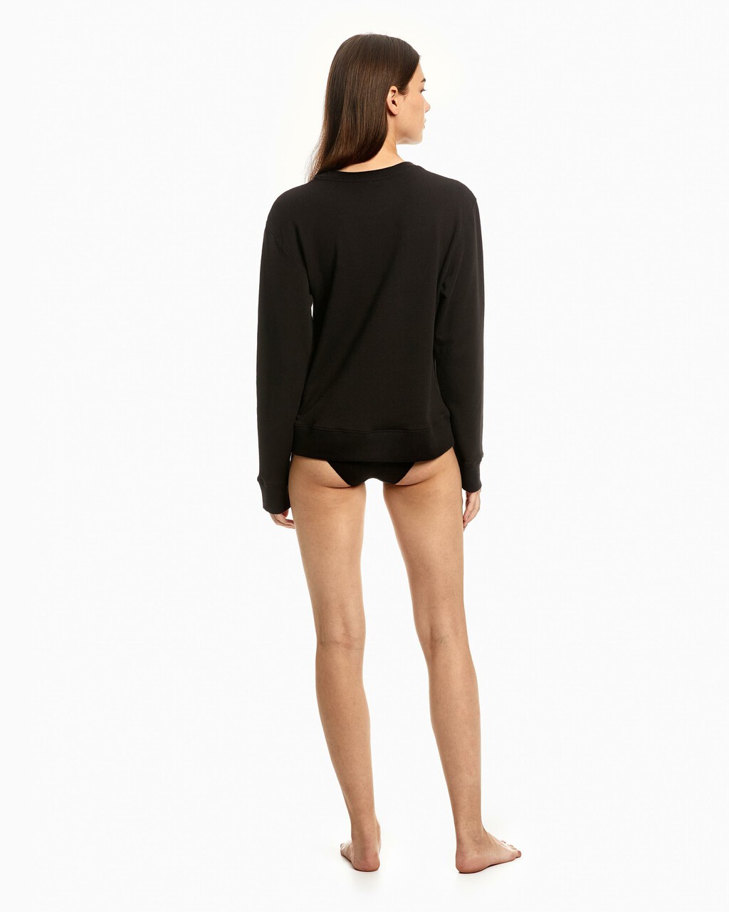 MODERN COTTON 休閒衛衣, Black, hi-res