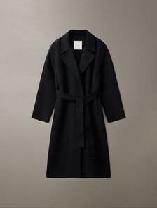 Hero Double Face Wool Blend Trench Coat, Black, hi-res