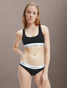 Icon Cotton Lightly Lined 無鋼圈內衣, CK Black, hi-res