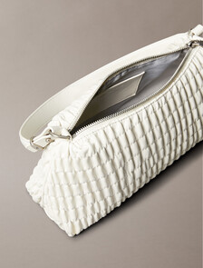 Ruched Shoulder Bag, Chalk, hi-res