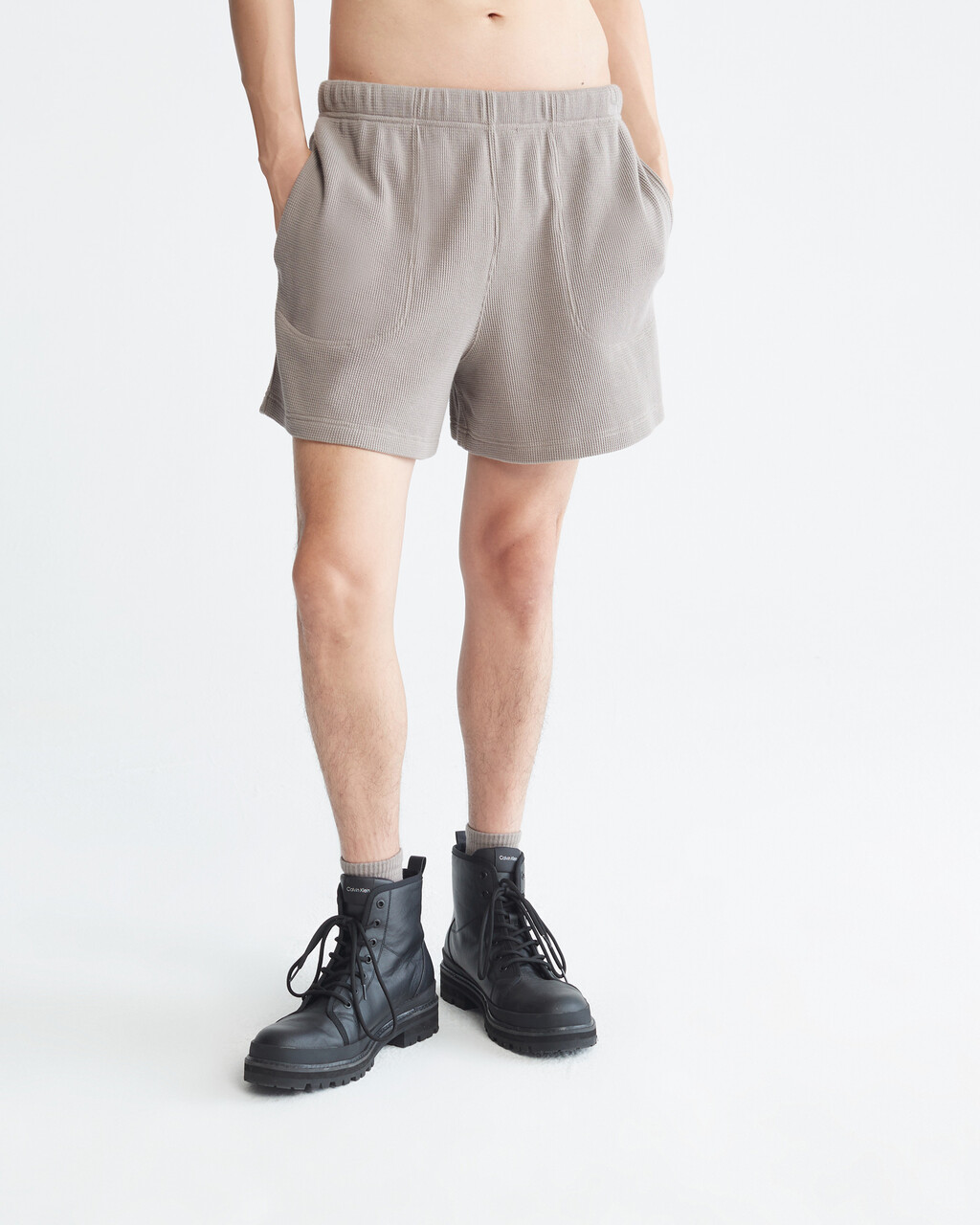 Standards Waffle Knit Shorts, Grey Dawn, hi-res