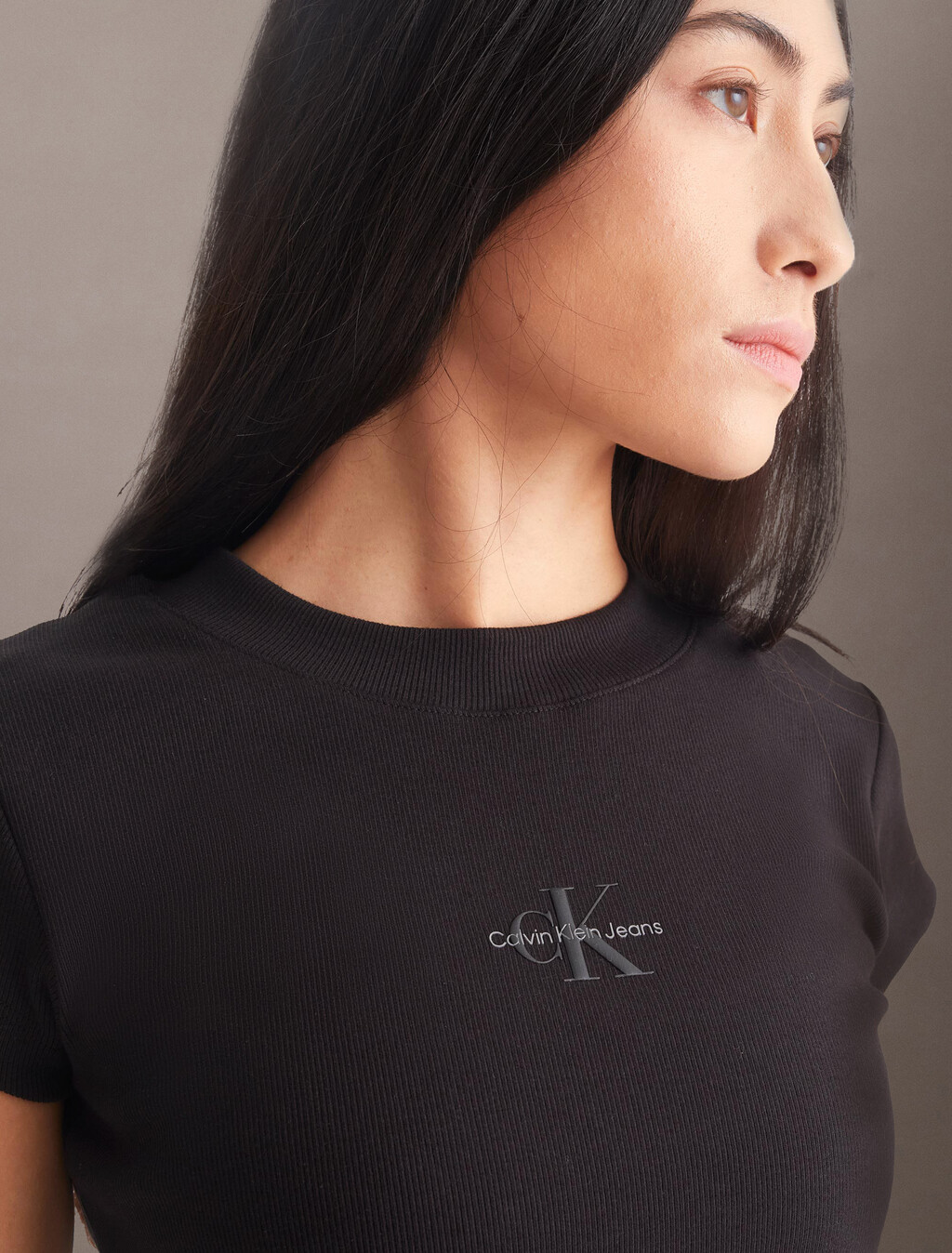Monogram 貼身 T 恤, Ck Black, hi-res