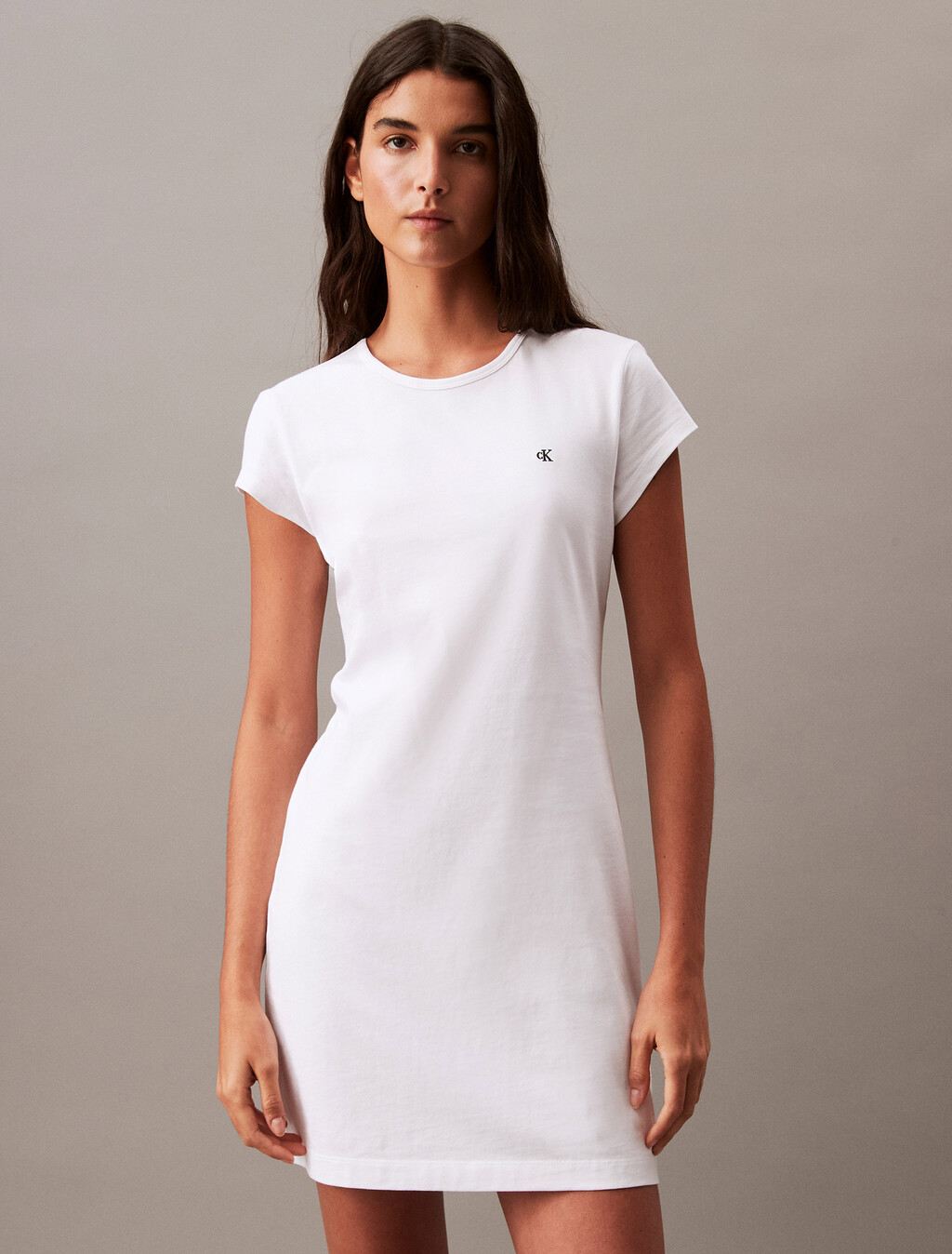 Archive 標誌超貼身 T 恤連身裙, Brilliant White, hi-res