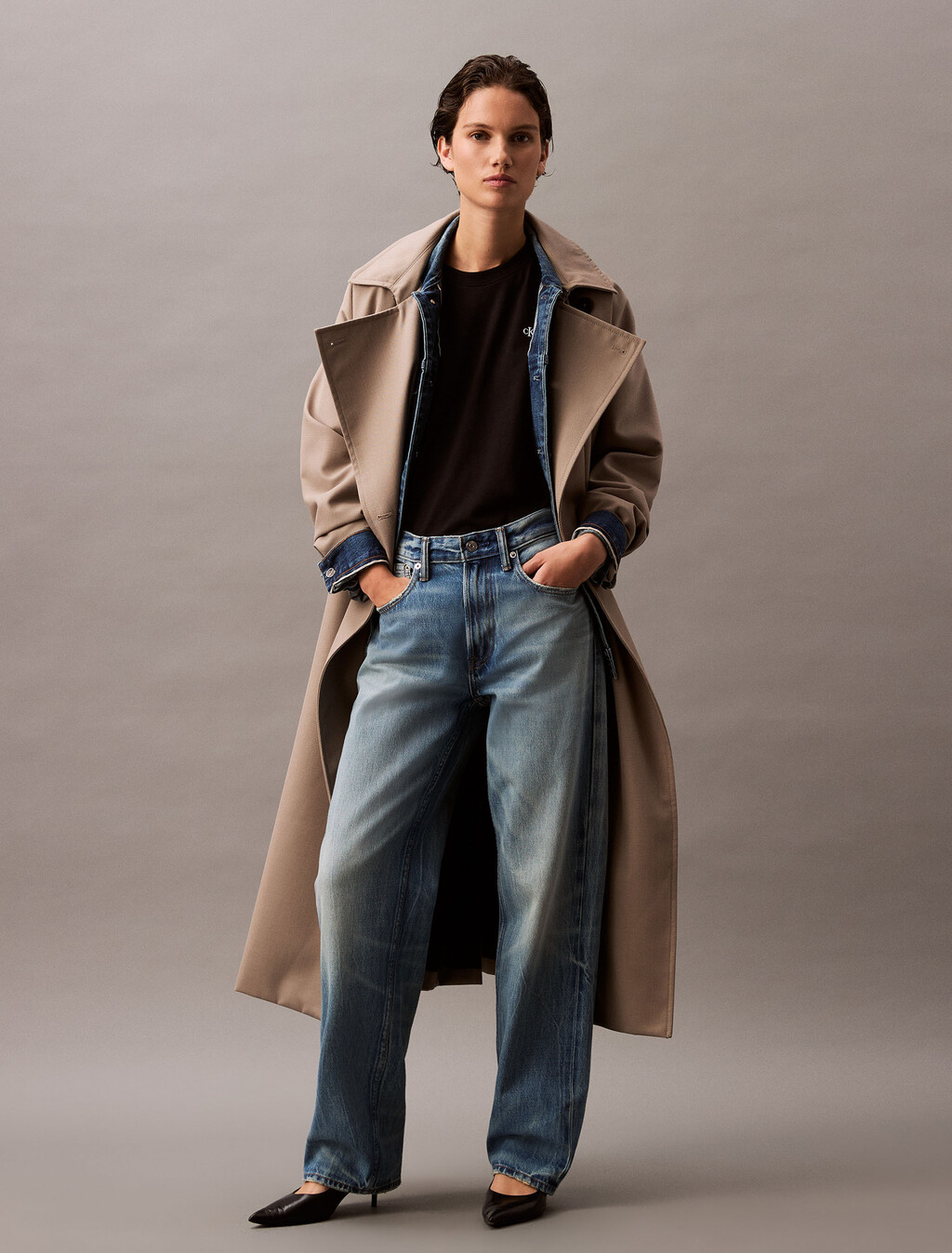 CLASSIC SLIM T 恤, Black, hi-res
