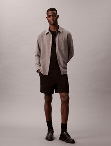 Cotton Pull On Short, Black, hi-res