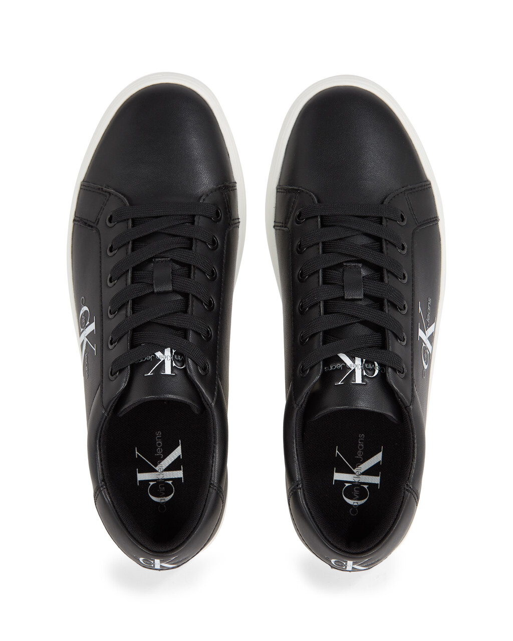Leather Trainers, Black, hi-res