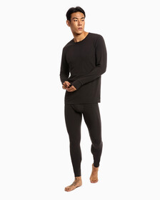 EMBOSSED ICON CREW NECK TOP, Black, hi-res