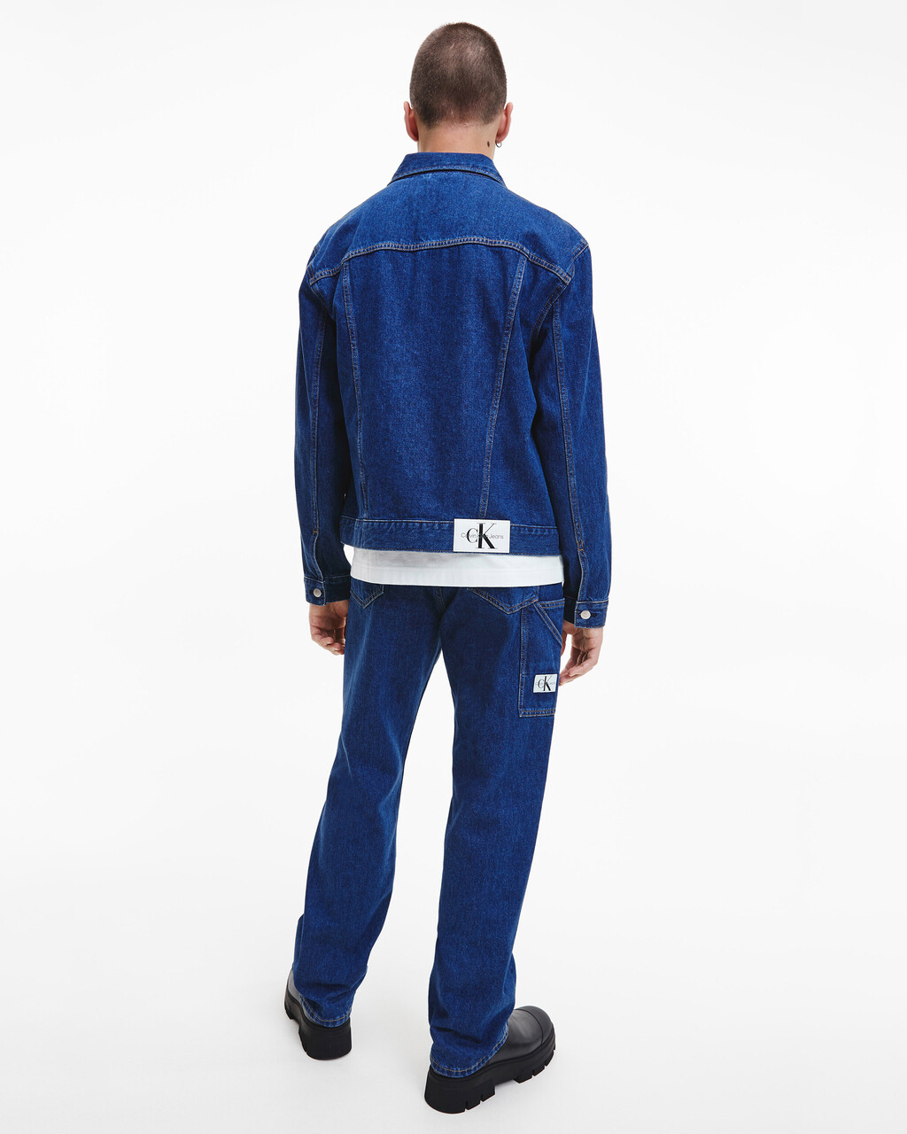 90 年代風格標準版型牛仔外套, Denim Medium, hi-res