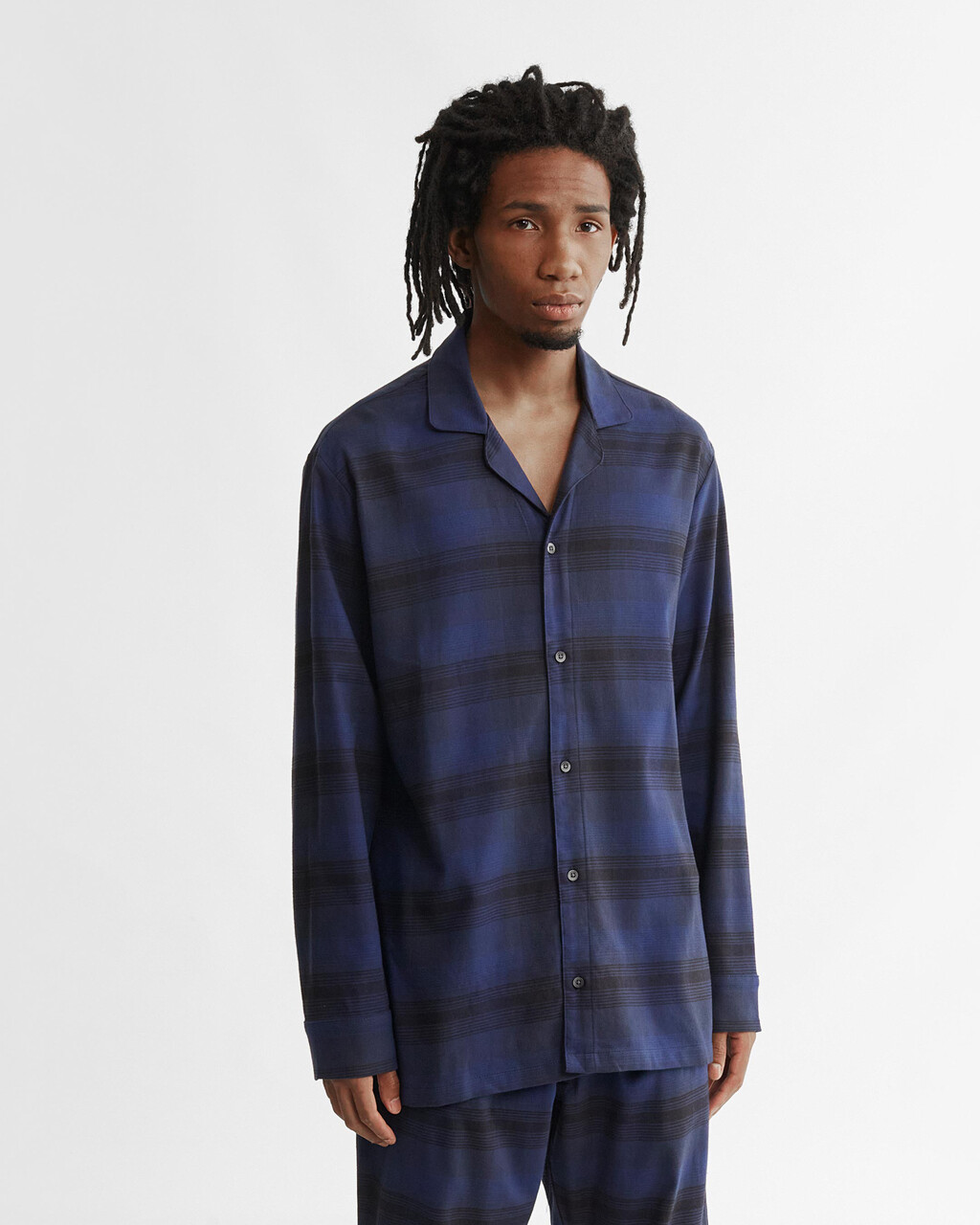 Flannel Long Sleeve Button Down Shirt | blue | Calvin Klein Hong Kong