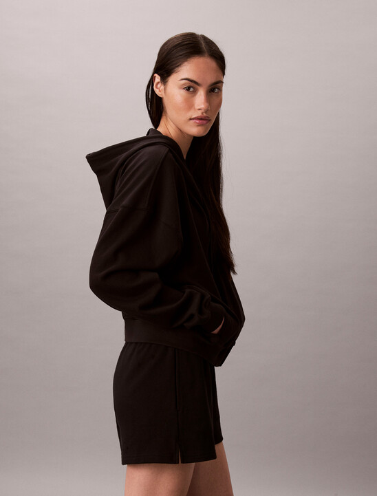 標誌棉質針織連帽外套