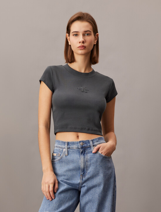 Monogram Baby Fit Rib Knit Tee