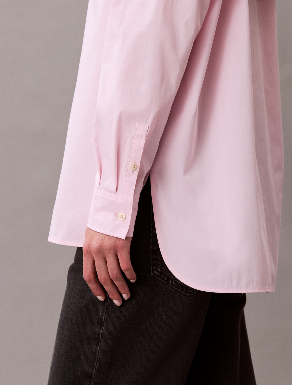 Poplin Relaxed Shirt, Sweet Pink, hi-res