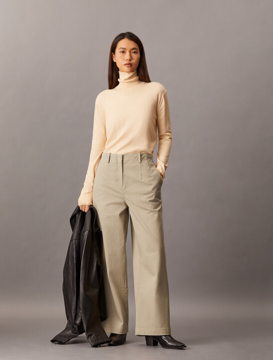 Cotton Chino Relaxed Trousers