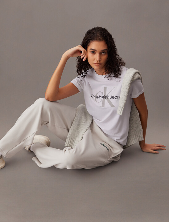 棉質毛圈直筒運動褲