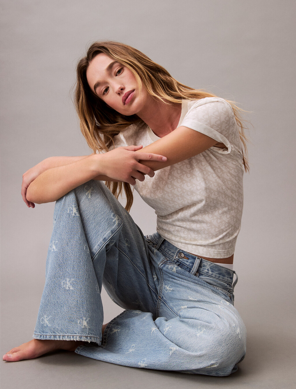 All-over Monogram Classic T-Shirt, BLANC DE BLANC AOP, hi-res