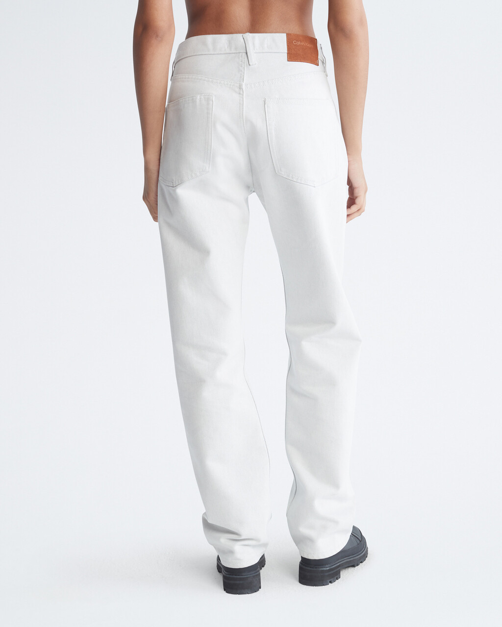 STANDARDS STRAIGHT FIT RECYCLED BOTTLE JEANS, CHALK, hi-res