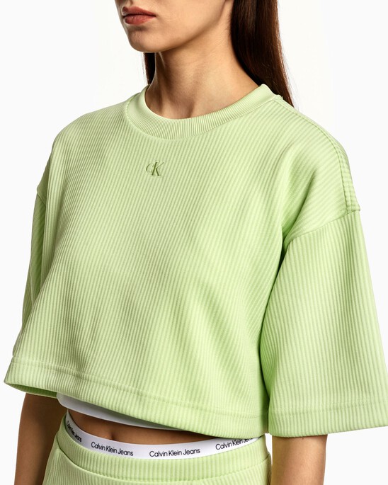 2 IN 1 RIB KNIT CROPPED TOP