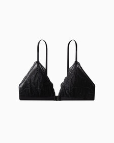 Lace Lightly Lined Triangle Bra, Black, hi-res