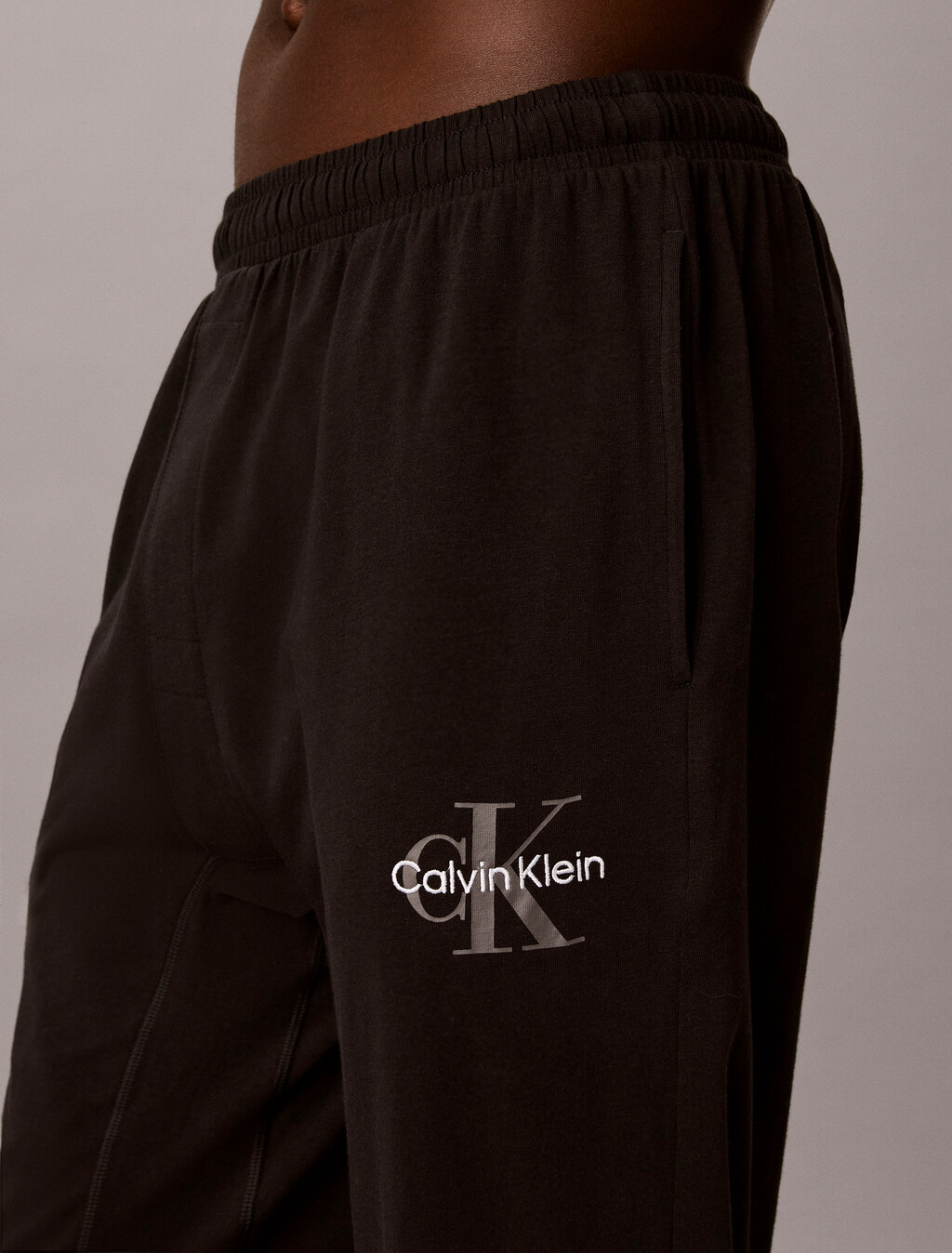 Lounge Joggers - Icon Cotton Stretch, Black, hi-res