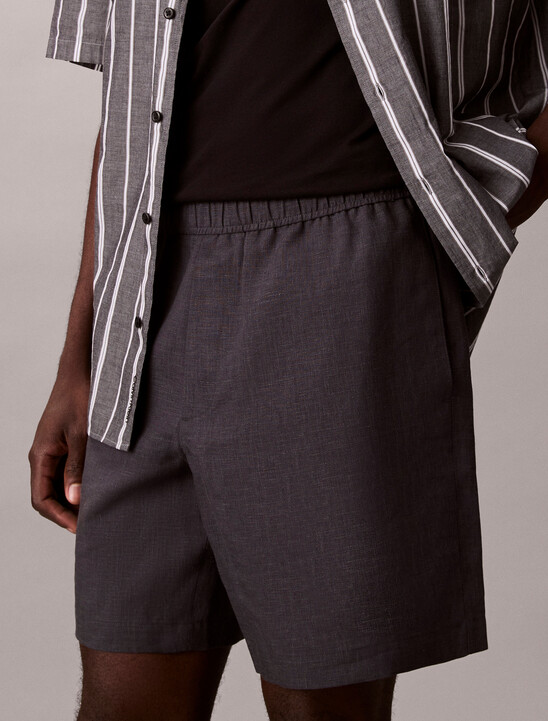 Linen Blend Pull-on Shorts