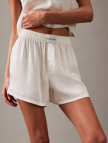 Pure Sheen Pyjama Shorts, WHITE ONYX, hi-res