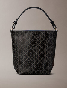 Allover Emblem Logo Bucket Bag, BLACK AOP, hi-res